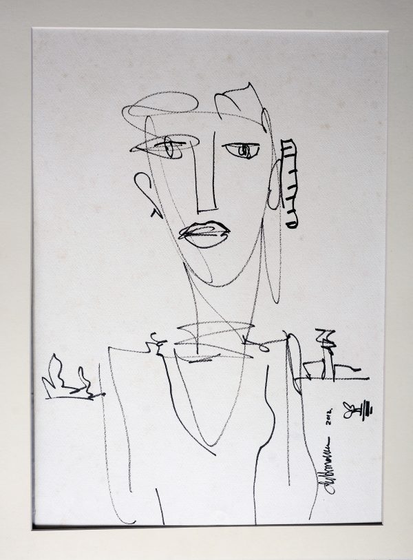 12. Untitled, Ink on Paper by Chittrovanu Mazumdar