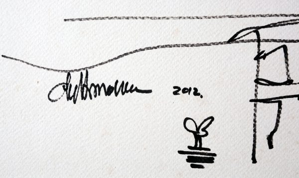 12. Untitled, Ink on Paper by Chittrovanu Mazumdar - Image 4