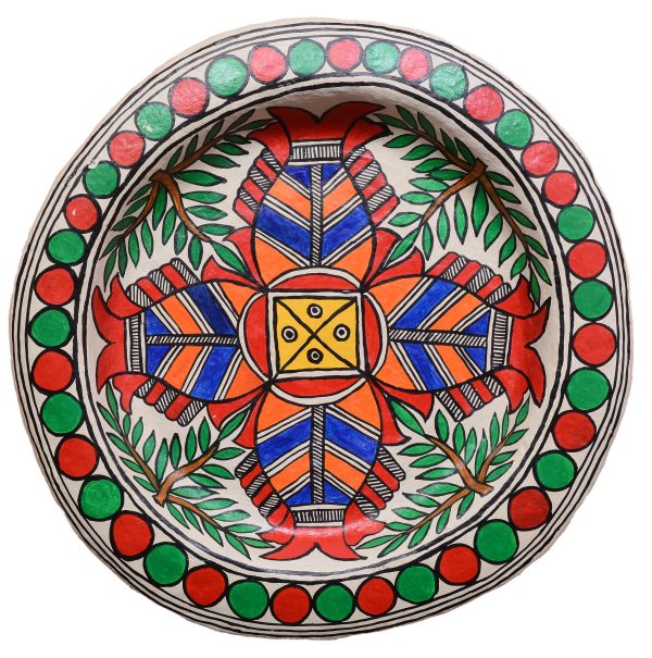 16. Fish In Madhubani Paper Mache Plate by Priti Karn